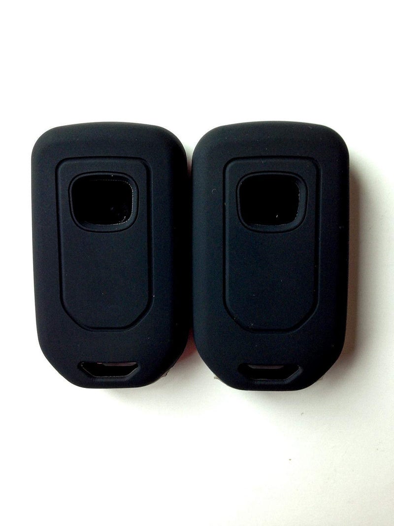 Autobase Silicone Key Fob Cover for Honda Accord Civic CR-V CRV Pilot Passport Insight EX EX-L Touring | Car Accessory | Key Protection Case - 2 Pcs (Black) - Image 5